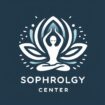 Logo Sophrolgy center. therapeute en Sophrologie. Représentant une personne assise en position Zeen